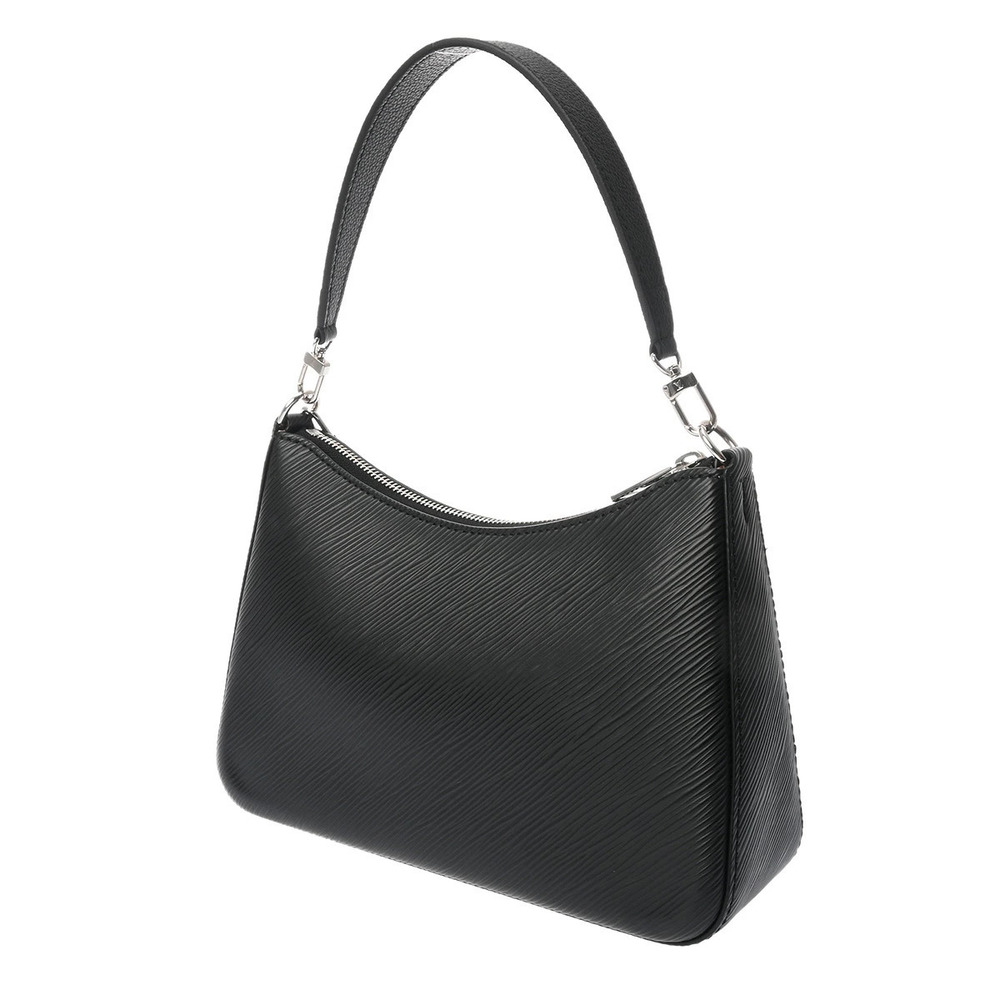 Louis Vuitton Epi White Black Leather Bag Shoulder Marelle White Black